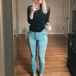 Abercrombie & Fitch floral jeans